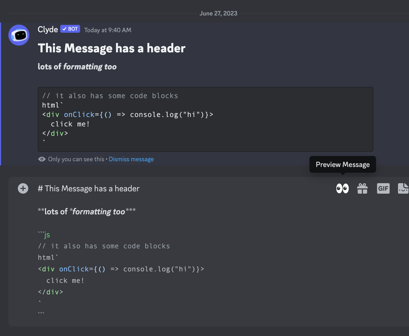 Thumbnail PreviewMessage